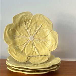 Bordallo Pinheiro Cabbage Yellow Plates